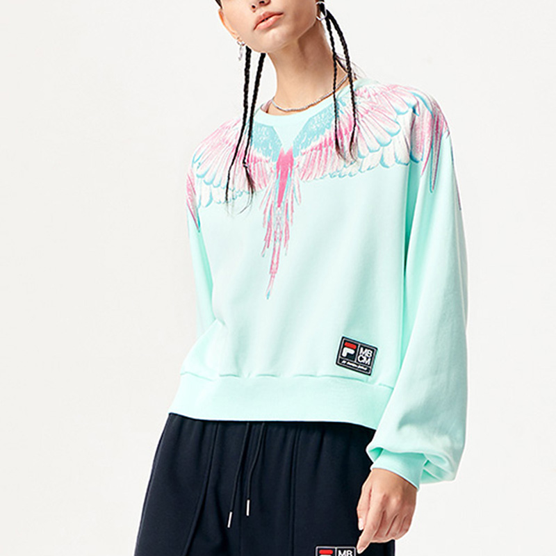 (Women) FILA Marcelo Burlon Green Graphic Pullover Sweatshirt T11W148202F-TQ 圖 7