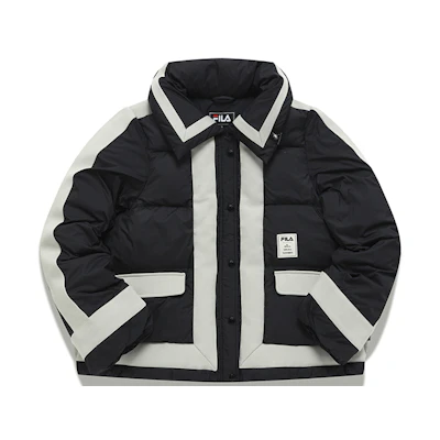 (Women) FILA Mihara Yasuhiro Colorblock Puffer Jacket Black Winter Edition. F11W143904F-BK