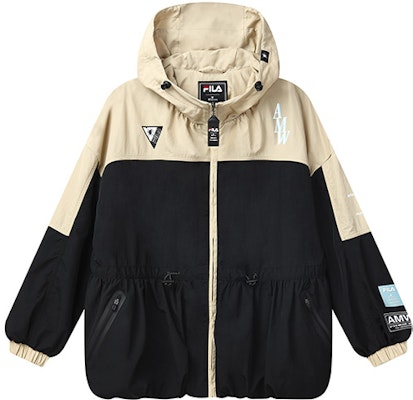 (W) FILA x MIHARA YASUHIRO Chaqueta Negra Trigo Tejida con Capucha Colorblock. F11W133704F-BK Buy (W) FILA x MIHARA YASUHIRO Chaqueta Negra Trigo Tejida con Capucha Colorblock. F11W133704F-BK