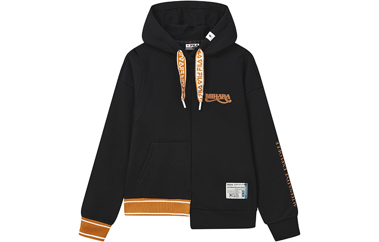 (Women) FILA MIHARA YASUHIRO Colorblock Irregular Hoodie in Black F11W243206F-BK