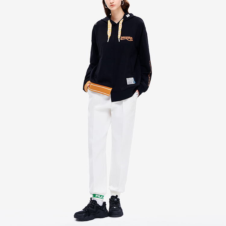 (Women) FILA MIHARA YASUHIRO Colorblock Irregular Hoodie in Black F11W243206F-BK 圖 4