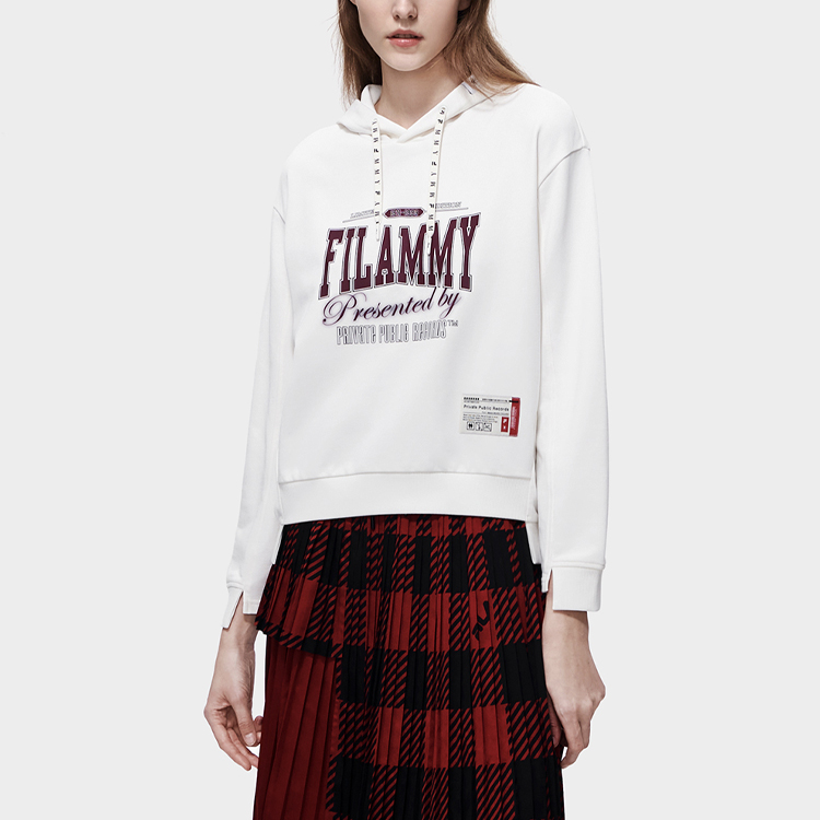 (Women) FILA Mihara Yasuhiro Hoodie Cream White Letter Print Pullover F11W313205F-IV 圖 4