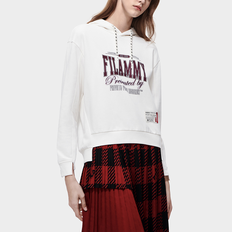(Women) FILA Mihara Yasuhiro Hoodie Cream White Letter Print Pullover F11W313205F-IV 圖 7
