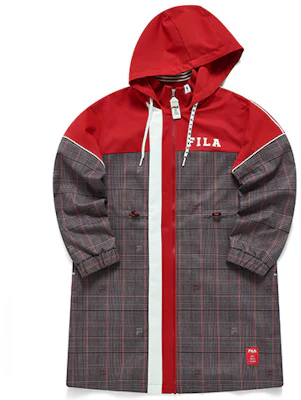 (W) FILA x Mihara Yasuhiro 格纹拼接连帽夹克 鹿棕色 F11W213701F-BN Order (W) FILA x Mihara Yasuhiro 格纹拼接连帽夹克 鹿棕色 F11W213701F-BN