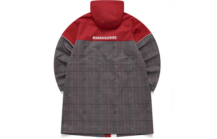 Lookbook (W) FILA x Mihara Yasuhiro 格纹拼接连帽夹克 鹿棕色 F11W213701F-BN