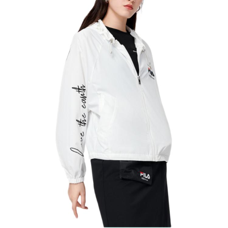 (Women) FILA Pepe Shimada Embroidered Owl Logo Hooded Jacket - Cloud Mushroom White F11W133798F-WT 圖 6
