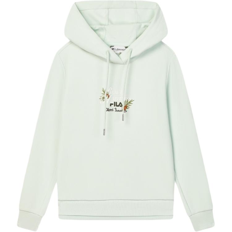 (Women) FILA x Rousseau HERITAGE Green Knit Long Sleeve Casual Sweatshirt F11W448213F-LG