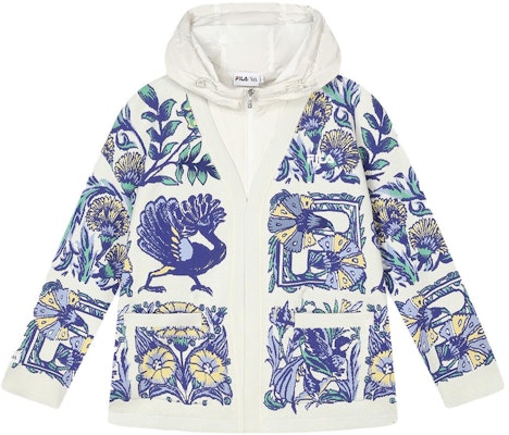 (Women) FILA x V&A Floral Print Hoodie Full-Zip Knitted Jacket F11W418412F-ZA Order (Women) FILA x V&A Floral Print Hoodie Full-Zip Knitted Jacket F11W418412F-ZA