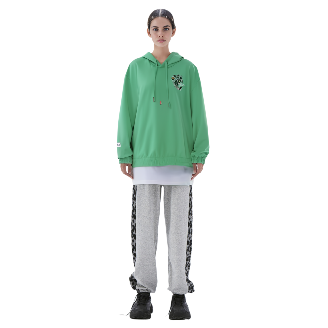 (Women) FILA V&A Heritage Graphic Hoodie Pullover Light Green F11W418203F-LG 圖 9