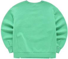Lookbook (Women) FILA x Van Gogh Museum Floral Oversized Knit Pullover Sweatshirt Green F11W218218F-LG