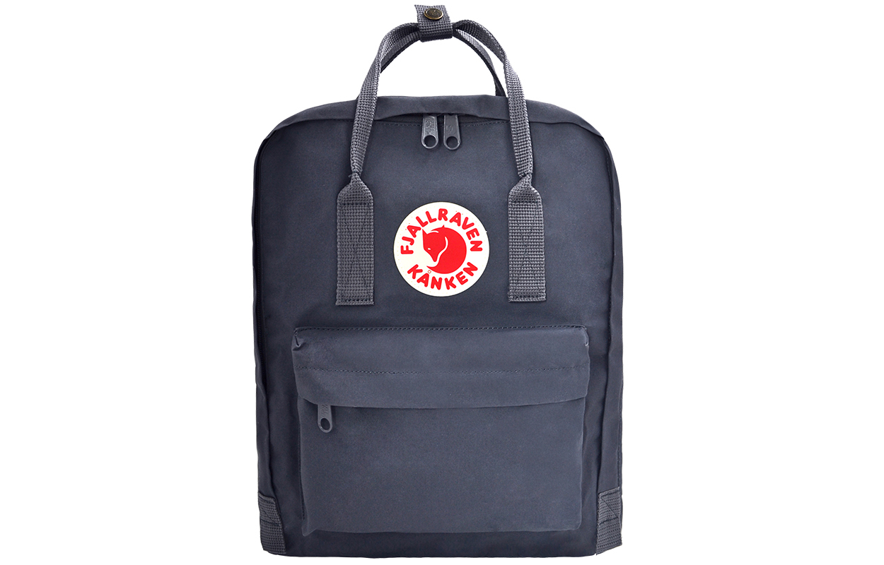 (Women) Fjallraven Kanken 16L Lightweight Waterproof Backpack Graphite Black Women 23510-031