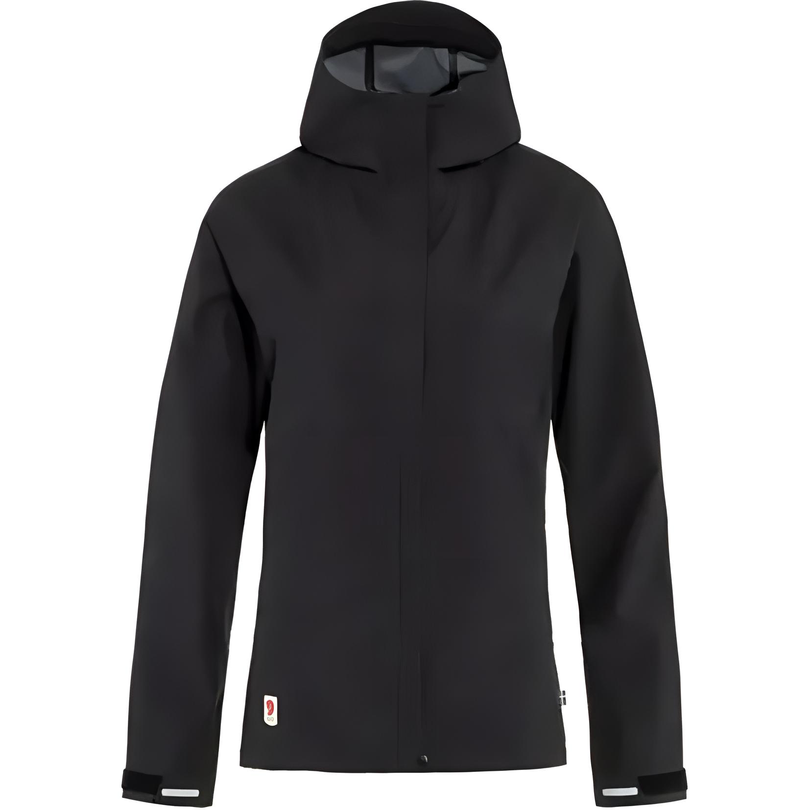 (Women) Fjallraven Solid Black Zip-Up Hooded Jacket 86982-550