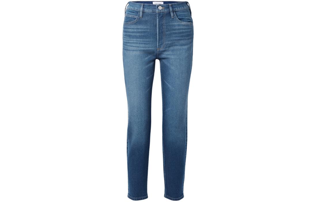(Women) FRAME High-Waisted Skinny Cropped Jeans Blue JVM1663744933982