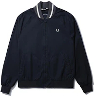FRED PERRY SS22 Solid Color Laurel Wreath Embroidered Baseball Jacket FPXJKJ3544XMI FRED PERRY SS22 Solid Color Laurel Wreath Embroidered Baseball Jacket FPXJKJ3544XMI