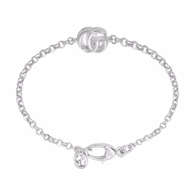 (Women) FW23 GUCCI GG Embellished 925 Silver Bracelet for Women - Silver 770756-J8400-8106