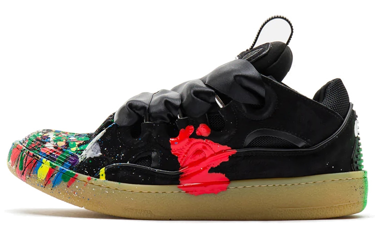 (Women) Gallery Dept. x Lanvin Curb Light Sneakers 'Paint Drip - Black' FW-SKDK02-DRGD-P2210S1