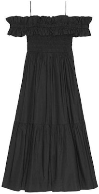 (W) 가니 블랙 미니멀 러플 맥시 슬립 드레스 F9168-099 Buy (W) 가니 블랙 미니멀 러플 맥시 슬립 드레스 F9168-099