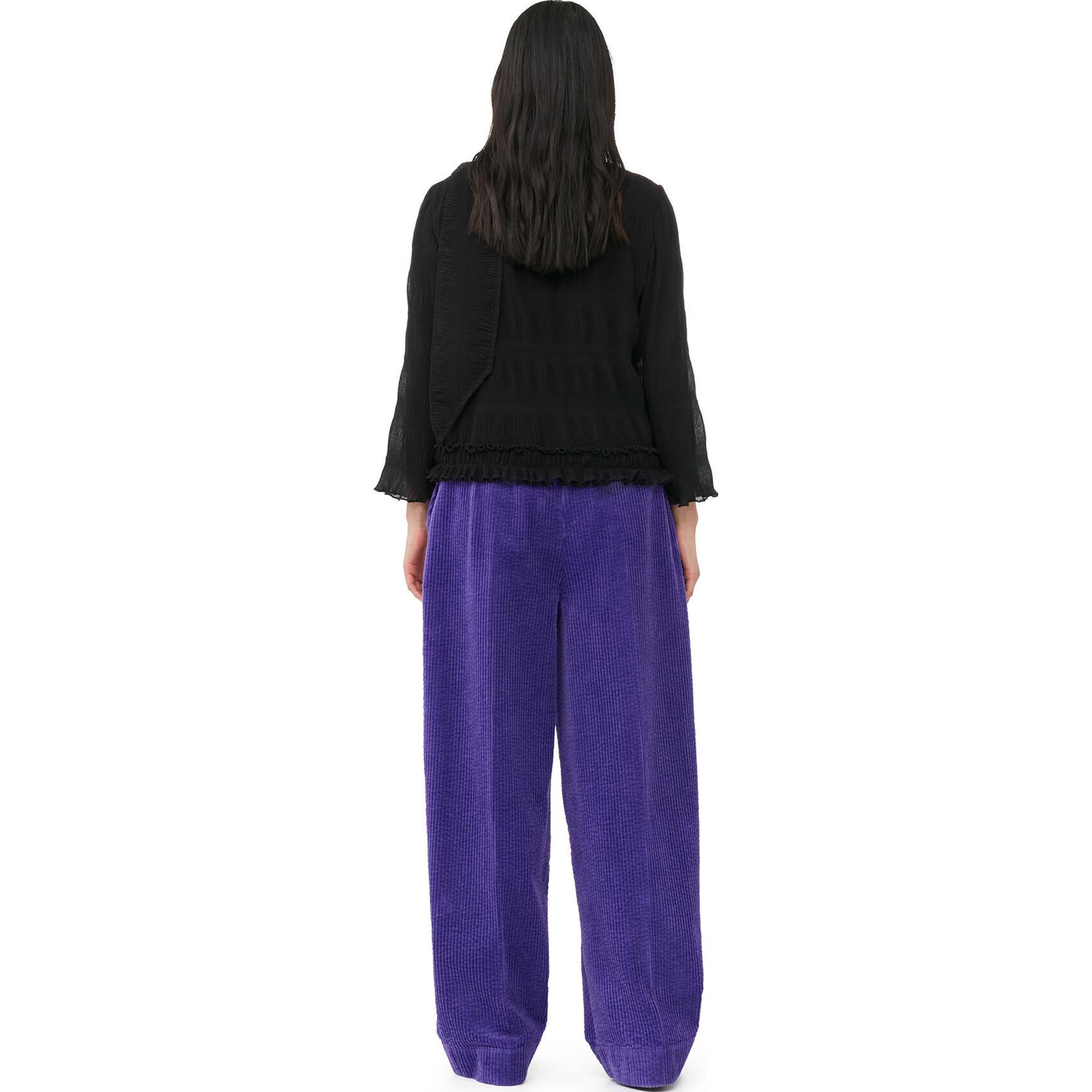 Lookbook (W) 가니 블랙 플리츠 조젯 스카프 롱 슬리브 셔츠 F8318-099