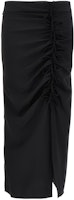 (Women) GANNI Black Solid Mid-Rise Fitted Midi Casual Dress F8676-099 (Women) GANNI Black Solid Mid-Rise Fitted Midi Casual Dress F8676-099
