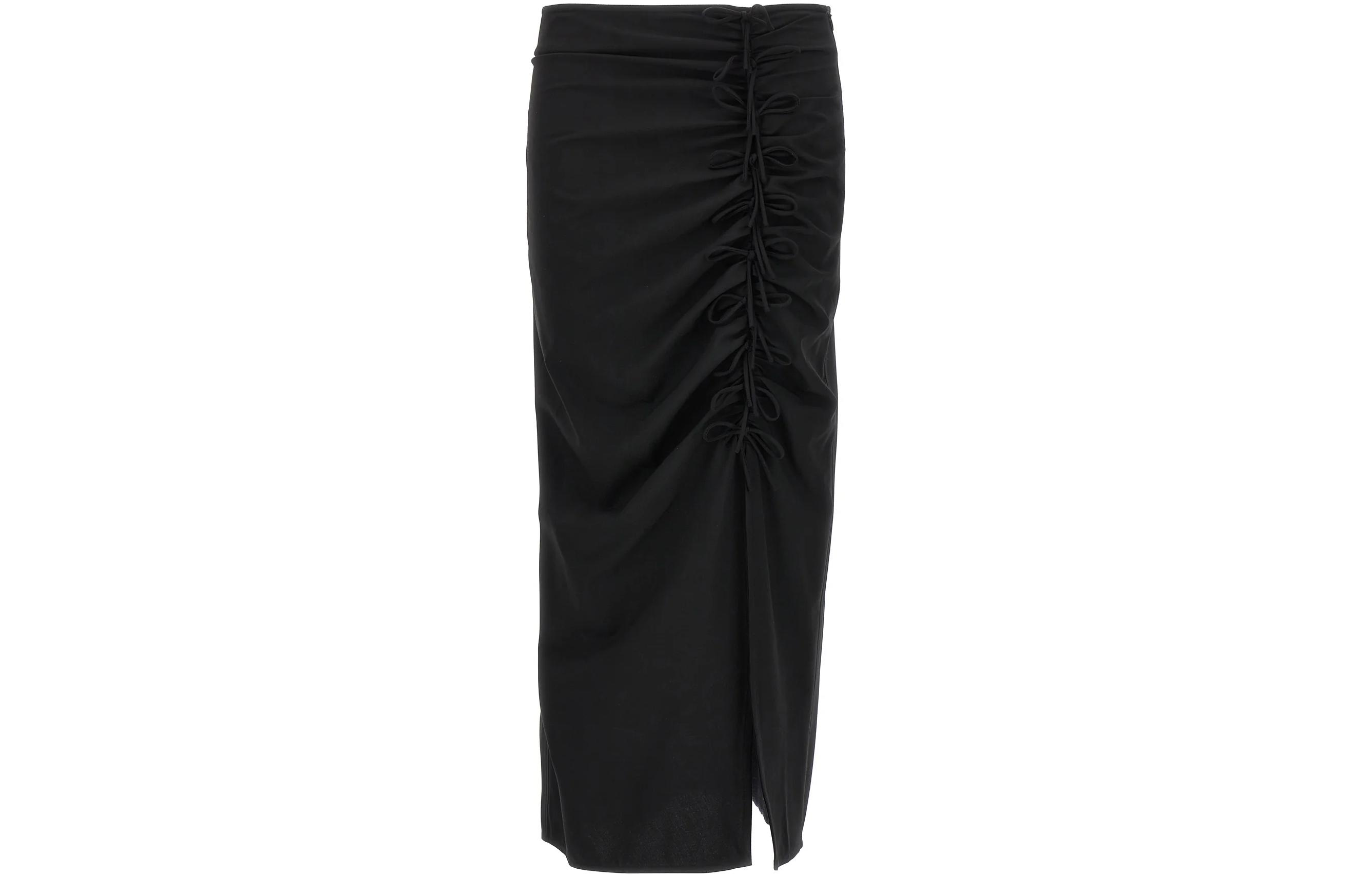 Order (W) GANNI 黑色中腰修身中長休閒洋裝 F8676-099