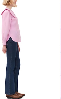 (W) 가니 코튼 폴린 피터팬 칼라 긴팔 셔츠 라벤더. F8639761 Purchase (W) 가니 코튼 폴린 피터팬 칼라 긴팔 셔츠 라벤더. F8639761