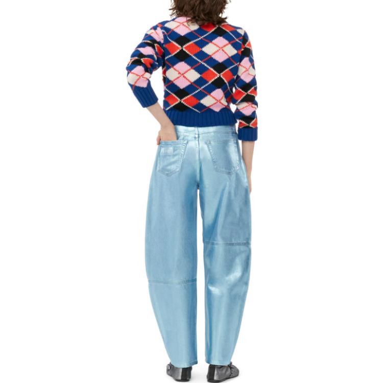 Details for (W) 가니 코튼 브이넥 가디건 라줄라이트 블루. K2045-756