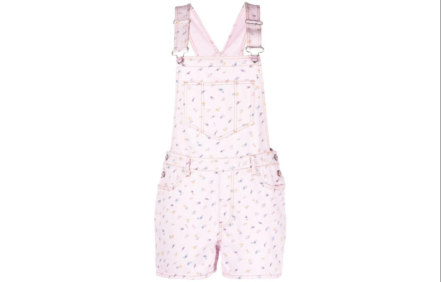 Order (W) GANNI 粉色花卉印花短款工装裤 J1214