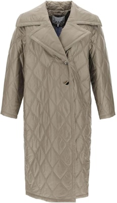 (W) 가니 카키 솔리드 컬러 디자인 긴팔 미디 코트 F8577-019 Order (W) 가니 카키 솔리드 컬러 디자인 긴팔 미디 코트 F8577-019