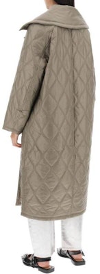 (W) 가니 카키 솔리드 컬러 디자인 긴팔 미디 코트 F8577-019 Purchase (W) 가니 카키 솔리드 컬러 디자인 긴팔 미디 코트 F8577-019