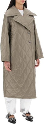 (W) 가니 카키 솔리드 컬러 디자인 긴팔 미디 코트 F8577-019 Details for (W) 가니 카키 솔리드 컬러 디자인 긴팔 미디 코트 F8577-019