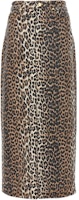 (Women) GANNI Leopard Print Button-Up Long Casual Dress Multicolor. J1445-943 (Women) GANNI Leopard Print Button-Up Long Casual Dress Multicolor. J1445-943