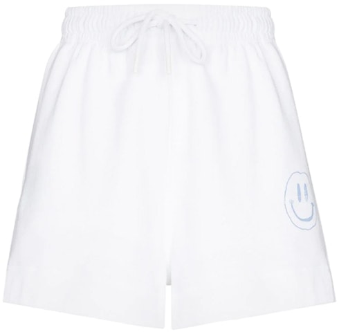 women-ganni-logo-smiley-drawstring-shorts-white-t2795-694