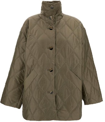 (W) 가니 루즈핏 하이넥 버튼 자켓 그린 F8576-019 Order (W) 가니 루즈핏 하이넥 버튼 자켓 그린 F8576-019