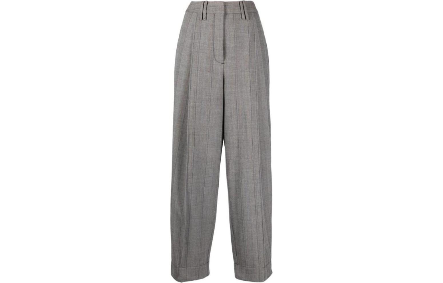 (Women) GANNI  Loose Mid-Rise Straight-Leg Casual Pants F8214523