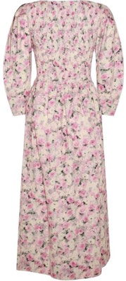 (W) GAANNI Gaun Midi Lengan Panjang Cetak Bunga Pink Katun F8711-787 Lookbook (W) GAANNI Gaun Midi Lengan Panjang Cetak Bunga Pink Katun F8711-787