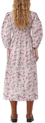 (W) GAANNI Gaun Midi Lengan Panjang Cetak Bunga Pink Katun F8711-787 Purchase (W) GAANNI Gaun Midi Lengan Panjang Cetak Bunga Pink Katun F8711-787