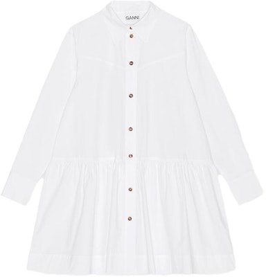 (W) 가니 플리츠 팝린 롱슬리브 셔츠 원피스 F8716151 Order (W) 가니 플리츠 팝린 롱슬리브 셔츠 원피스 F8716151