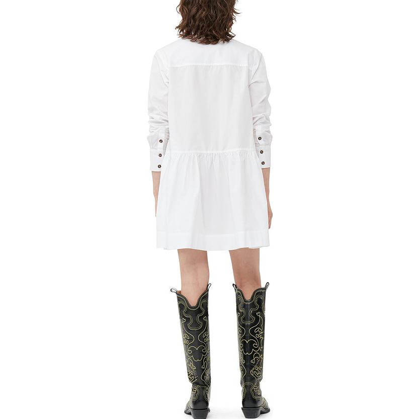 Purchase (W) 가니 플리츠 팝린 롱슬리브 셔츠 원피스 F8716151