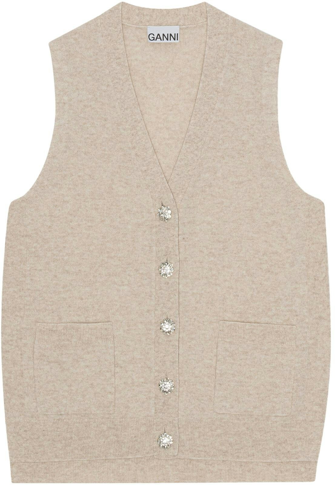 women-ganni-sleeveless-v-neck-button-up-vest-khaki-color-k2063-873