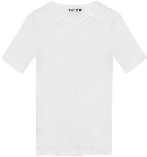 women-ganni-slim-fit-butterfly-logo-embroidered-crewneck-t-shirt-white-ss-24-t3941151