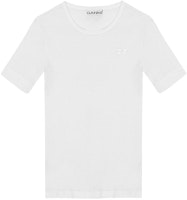 (Women) GANNI Slim-Fit Butterfly Logo Embroidered Crewneck T-Shirt White SS24 T3941151 (Women) GANNI Slim-Fit Butterfly Logo Embroidered Crewneck T-Shirt White SS24 T3941151