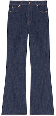 (W) 가니 슬림 플레어 롱 진 딥 블루 데님 팬츠. J1437077 Buy (W) 가니 슬림 플레어 롱 진 딥 블루 데님 팬츠. J1437077