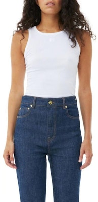 (W) 가니 슬림 플레어 롱 진 딥 블루 데님 팬츠. J1437077 Shop (W) 가니 슬림 플레어 롱 진 딥 블루 데님 팬츠. J1437077