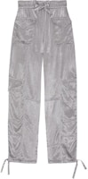 (Women) GANNI Solid Color Elastic Waist Casual Cargo Pants Frost Gray. F8609523 (Women) GANNI Solid Color Elastic Waist Casual Cargo Pants Frost Gray. F8609523