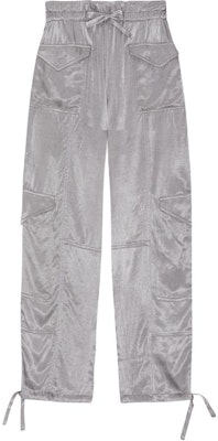 (W) 가니 솔리드 컬러 엘라스틱 웨이스트 캐주얼 카고 팬츠 프로스트 그레이. F8609523 Buy (W) 가니 솔리드 컬러 엘라스틱 웨이스트 캐주얼 카고 팬츠 프로스트 그레이. F8609523