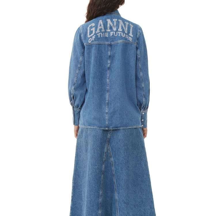 Purchase (W) 가니 솔리드 컬러 긴팔 칼라 셔츠 J1310-569