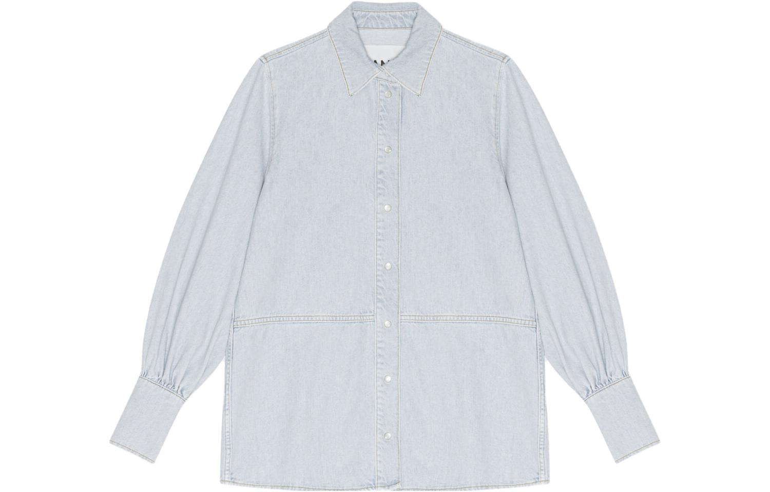 Sizing (W) 가니 솔리드 컬러 긴팔 칼라 셔츠 J1310-569