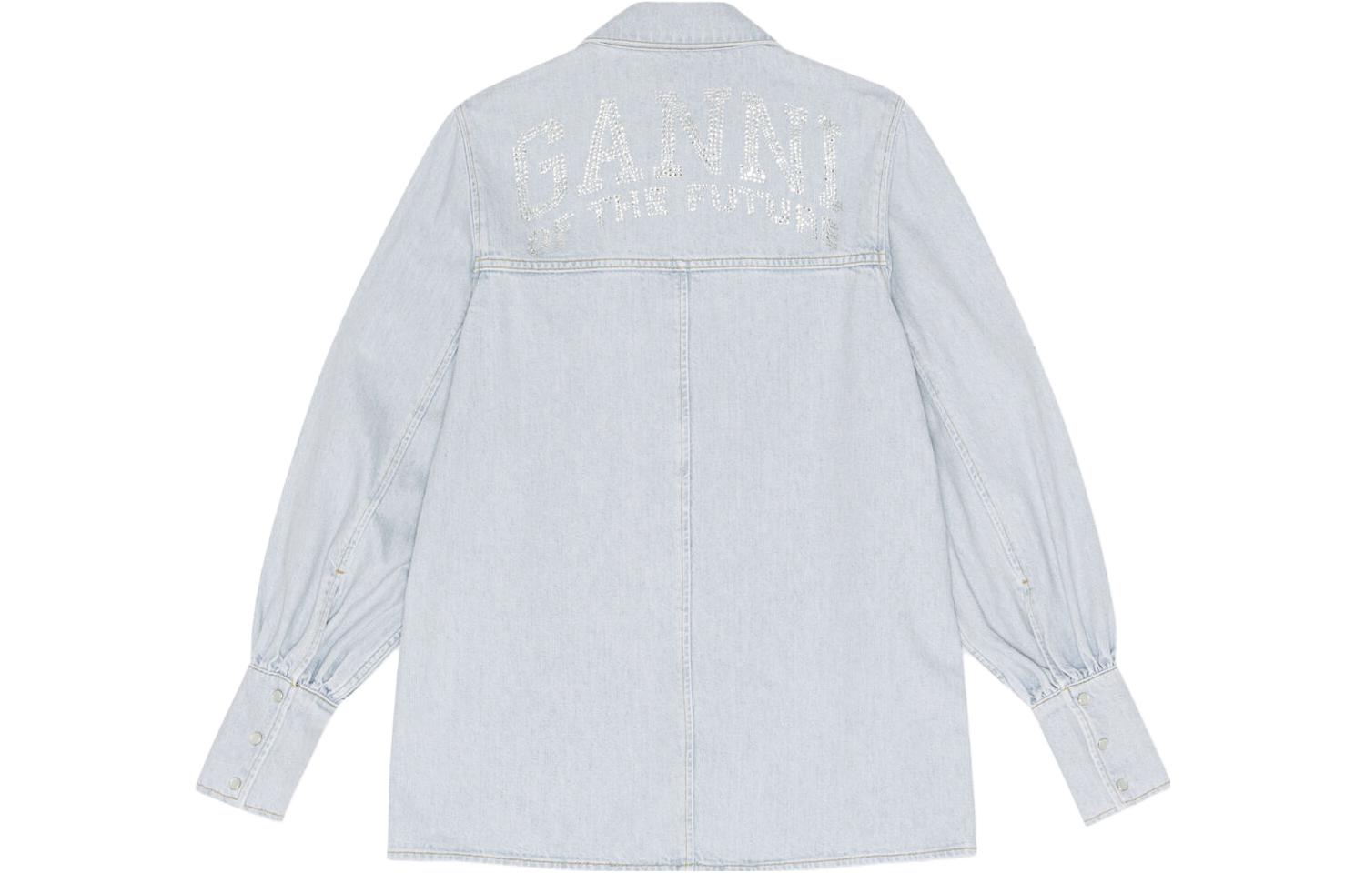 Cheap (W) 가니 솔리드 컬러 긴팔 칼라 셔츠 J1310-569