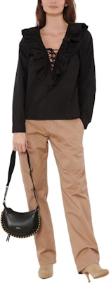 (W) 가니 솔리드 브이넥 긴소매 셔츠 블랙 F9059-099 Lookbook (W) 가니 솔리드 브이넥 긴소매 셔츠 블랙 F9059-099