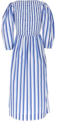 (W) 가니 스트라이프 스퀘어넥 롱 드레스 블루 반팔. F9125-695 Lookbook (W) 가니 스트라이프 스퀘어넥 롱 드레스 블루 반팔. F9125-695